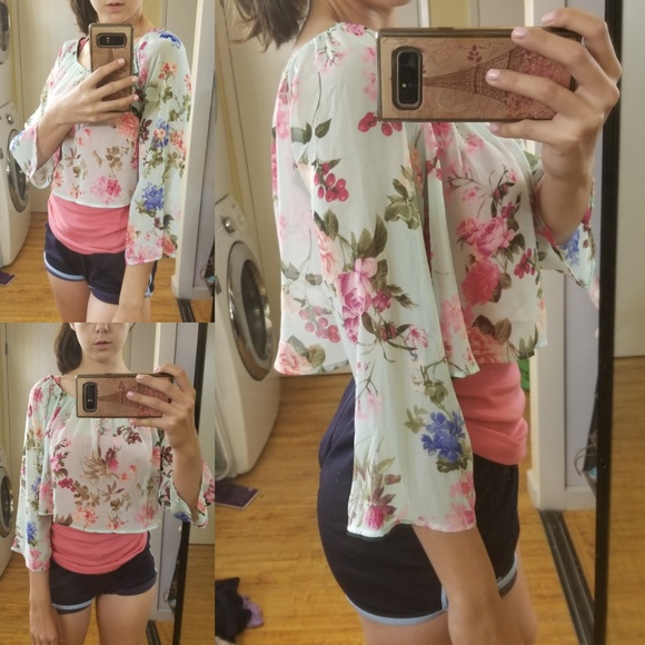floral crop top - Picture 8 of 8
